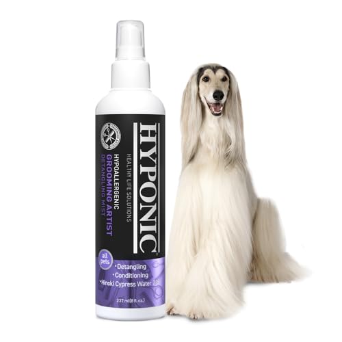 HYPONIC Grooming Artist Detangling Mist (237 ml) – Conditioning Mist für Haustiere, glänzendes, fließendes Fell, ordentlicher Effekt von HYPONIC