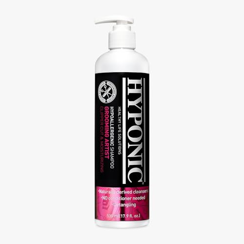 HYPONIC Shampoo für Friseurkünstler: Hypoallergenes Shampoo für Haustiere für Friseure (Haarschnitt und Befeuchtung (17,9 oz)) Rosa, Violett, Blau von HYPONIC