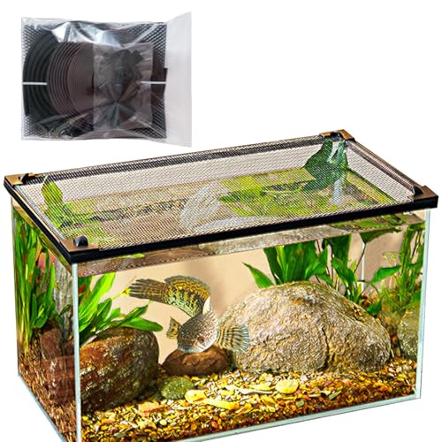 HYQING Aquarium Anti-Sprungnetz, Aquarium-Abdeckung, Netzdeckel, Zubehör-Set, 120 cm lang(Width:45cm) von HYQING