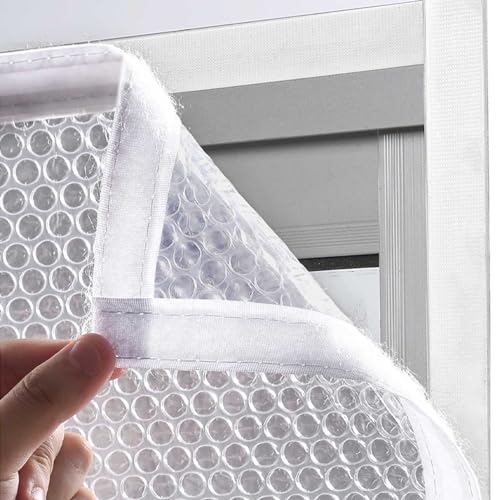 Wetterfestes Fenster-Isolierset, Folie, Wärmeisolierende Vorhänge, Winddicht, Staubdicht, Innenbereich for den Winter, Wiederverwendbar und Schlagfrei, Individuell(130x200cm(51x79in)) von HYQING