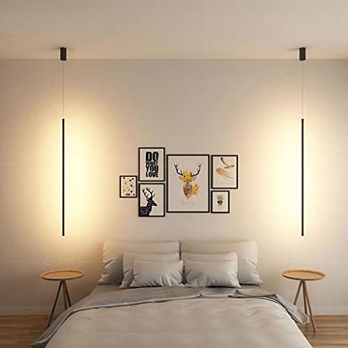 HYQJUNE LED Pendelleuchte Warmes Licht Hängelampe Modern Schlafzimmer Pendellampe Höhenverstellbar Kronleuchter Wohnzimmerlampe Esszimmer Cafe Küchen Deckenlampe Innenbeleuchtung Hängeleuchten,60cm von HYQJUNE