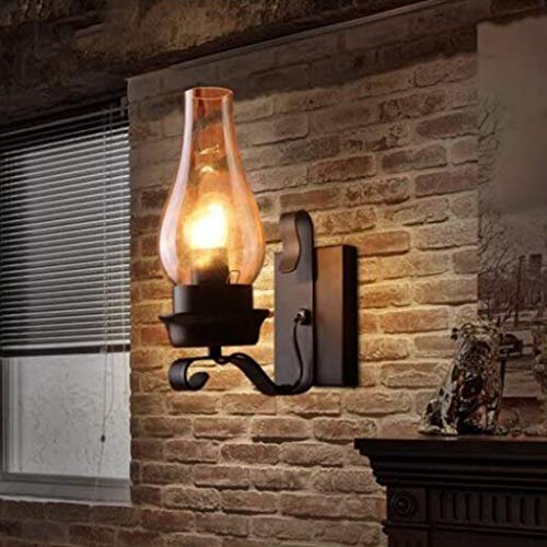 HYQJUNE Retro Wandlampe Vintage Industrielle Holz Metall Wandleuchten Nostalgie E27 Lichter Deckenlampe Korridor Innenhof Küchen Schlafzimmer Restaurant Café Innenbeleuchtung Lampe Leuchte,Style f von HYQJUNE