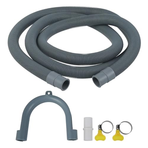 Abflussrohr, U-Bogen-Rohr, 2M Ablaufschlauch-Verlängerungsrohr-Kit Ersatz-Ablaufschlauch von HYQOUKLR