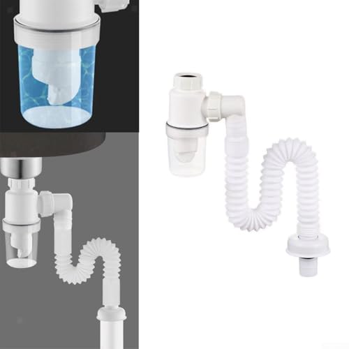 Abflussrohr, U-Bogen-Rohr, Sewer Drain Pipe, Deodorant Sewer Drain Pipe, Basin U-shaped Drain Pipe, Flexible Waste Pipe For Bath Wash Basin Kitchen Sink von HYQOUKLR