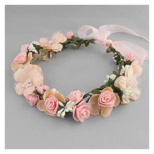 Blumenkranz, künstliche Kränze, Braut Haar Kranz Frauen Blume Stirnband Mädchen Hairwear Geburtstag Party Strand Hochzeit Haar Zubehör Dekoration(2) von HYQOUKLR