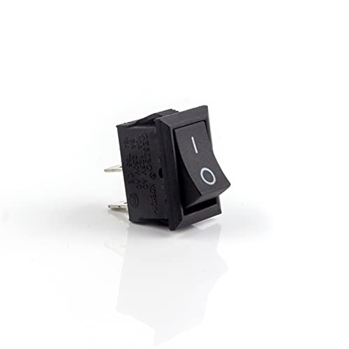 Drucktastenschloss, Wippschalter, 5 stücke KCD1 Push Button Mini Schalter 6A-10A 250V KCD1-101 2Pin 3Pin Snap-in auf/Off 21 * 15MM Schwarz Rot Weiß(Black2d2p) von HYQOUKLR