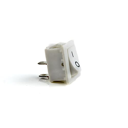 Drucktastenschloss, Wippschalter, 5 stücke KCD1 Push Button Mini Schalter 6A-10A 250V KCD1-101 2Pin 3Pin Snap-in auf/Off 21 * 15MM Schwarz Rot Weiß(White2d2p) von HYQOUKLR