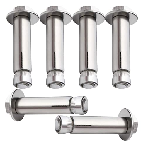 Expansionsschrauben, Beton-Expansionsbolzen aus Edelstahl mit externer Sechskantmutter, mehrere Größen, 6er-Pack(M10*60) von HYQOUKLR