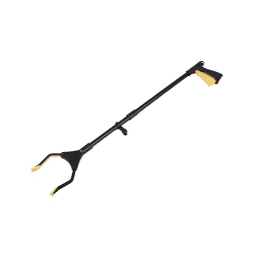 HYQOUKLR Ausziehbare Greifzange, Abfallzangen, Greifer-Reacher-Werkzeug, Aufnehmwerkzeug mit rotierender Backe und Magnet, Müllpicker-Aufnehmwerkzeug(Yellow) von HYQOUKLR