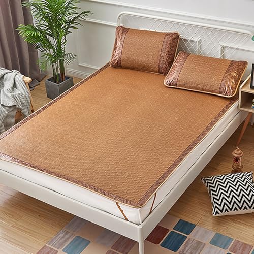 HYQOUKLR Bambus-Schlafmatte, Faltbare Matratze, Bambus-Schlafmatte, 2er-Pack, Mehrfarbig, mehrere Größen(Color B,180 * 200cm) von HYQOUKLR