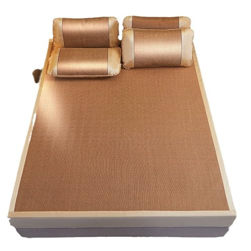 HYQOUKLR Bambus-Schlafmatte, Faltbare Matratze, Doppelseitige Faltbare Bambusmatte mit Rattan und Eisseide for Bett in Mehreren Größen(120 * 200cm) von HYQOUKLR