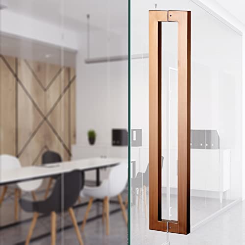 HYQOUKLR Doppelseitiger H-förmiger Haltegriff, Scheunentorgriff 304 Edelstahl 2er-Pack 60-150cm/24-59In Mehrfarbig(Rose D,60Cm/24In) von HYQOUKLR