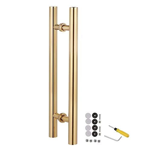 HYQOUKLR Doppelseitiger H-förmiger Haltegriff, Türgriff aus Edelstahl 304 in H-Form for Scheunentore aus Glas und Holz, 2er-Pack, mehrfarbig, mehrere Größen(Gold,100cm/40inch) von HYQOUKLR