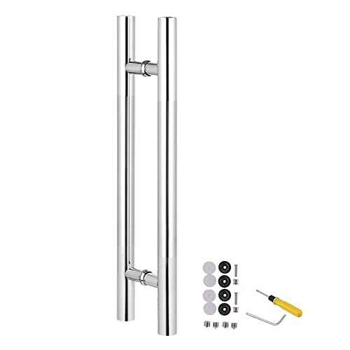 HYQOUKLR Doppelseitiger H-förmiger Haltegriff, Türgriff aus Edelstahl 304 in H-Form for Scheunentore aus Glas und Holz, 2er-Pack, mehrfarbig, mehrere Größen(Silver,100cm/40inch) von HYQOUKLR
