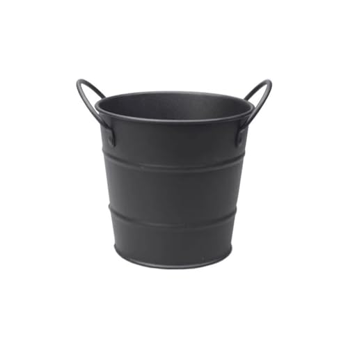HYQOUKLR Doppelwandiger Eiskübel, Eiskübel, Mini-Aufbewahrungseimer, Desktop-Aufbewahrungsbox, 600 ml(Black) von HYQOUKLR