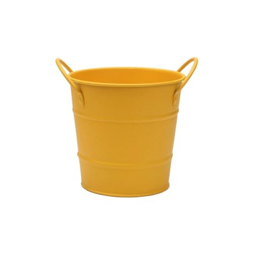 HYQOUKLR Doppelwandiger Eiskübel, Eiskübel, Mini-Aufbewahrungseimer, Desktop-Aufbewahrungsbox, 600 ml(Yellow) von HYQOUKLR