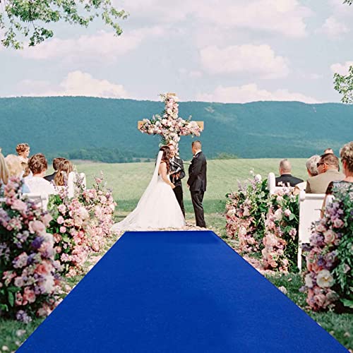 HYQOUKLR Hochzeitslaufteppich, Teppichläufer, 140 g/m², Polyester, Blau, for Hochzeiten/Events/Partys, mehrere Größen(100 x 500 cm (Rectangular)) von HYQOUKLR