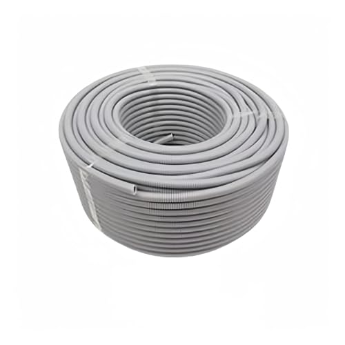 HYQOUKLR Isoliertes Wellrohr, flexibles Kabelrohr, Leitungsrohr-Kabelbaum-Draht-Einfädelung Kunststoff-Drahtschutzhülse(Grey,28mm) von HYQOUKLR
