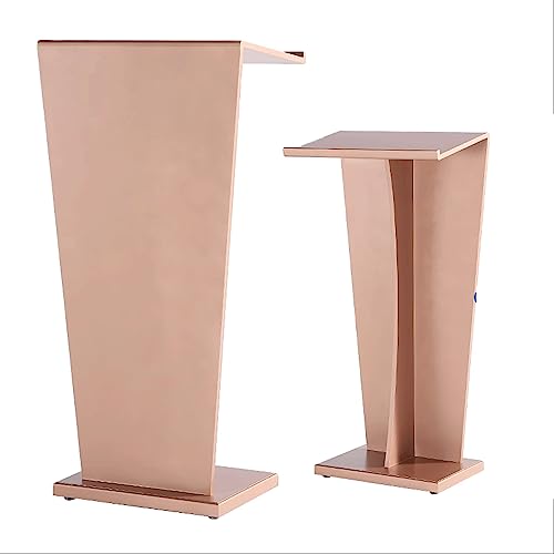 HYQOUKLR Kirchenkanzel,Stehpodium, Moderner MDF-Podest-Standtisch fürs Büro(Rose Gold) von HYQOUKLR