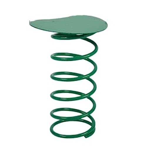HYQOUKLR Nachttisch, Couchtisch, Beistelltisch mit Metallfuß im Federdesign for drinnen und draußen, Mehrfarbig(Green) von HYQOUKLR