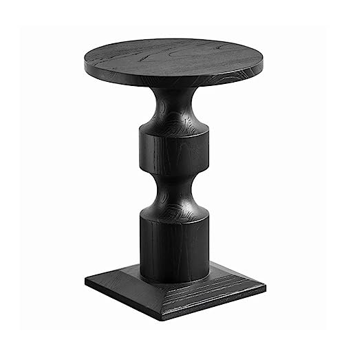 HYQOUKLR Nachttisch, Couchtisch, Runder Beistelltisch aus Massivholz, quadratische Basis, schwarz, 15,7 x 21,6 Zoll, 21 Zoll Höhe HYQOUKLR Nachttisch, Couchtisch, Runder Beistelltisch aus Massivholz, quadratische Basis, schwarz, 15,7 x 21,6 Zoll, 21 Zoll Höhe von HYQOUKLR