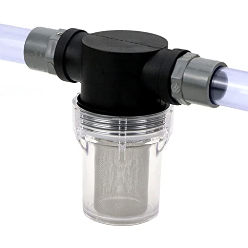 HYQOUKLR Schlauchfilter,Saugschlauchfilter, Wasserpumpenfilter, 1 Stück 1/2" 3/4" 1" Inline 40 Mesh-Sieb(1Inch) von HYQOUKLR
