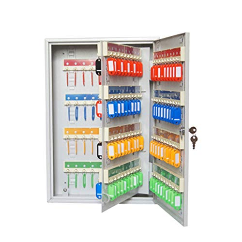 HYQOUKLR Schlüssel Schließfach Wandmontage, Schlüsselaufbewahrungsschrank, Wandhalterung, Schlosskasten mit nummerierten Haken, Silber, 14 x 55 x 38 cm HYQOUKLR Schlüssel Schließfach Wandmontage, Schlüsselaufbewahrungsschrank, Wandhalterung, Schlosskasten mit nummerierten Haken, Silber, 14 x 55 x 38 cm von HYQOUKLR