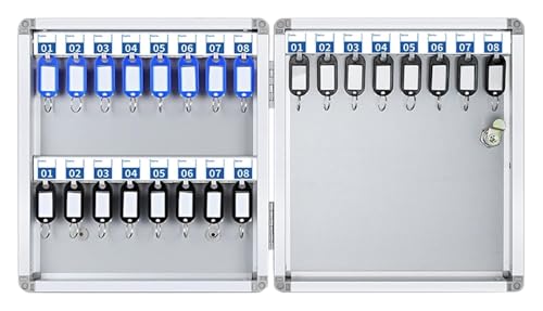 HYQOUKLR Schlüssel Schließfach Wandmontage， Schlüsselschrank-Wandhalterung, robuste Schlüsselbox aus Aluminiumlegierung mit Schlüsselanhängern, mehrere Größen(24) von HYQOUKLR