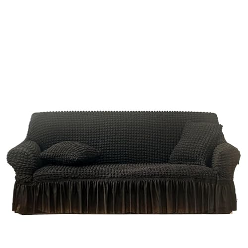 HYQOUKLR Sofabezug L-Form, Vatertagsgeschenk, Sofa-Stuhlbezug mit Rock for 1 2 3 4 Sitze(14,235x300cm) von HYQOUKLR