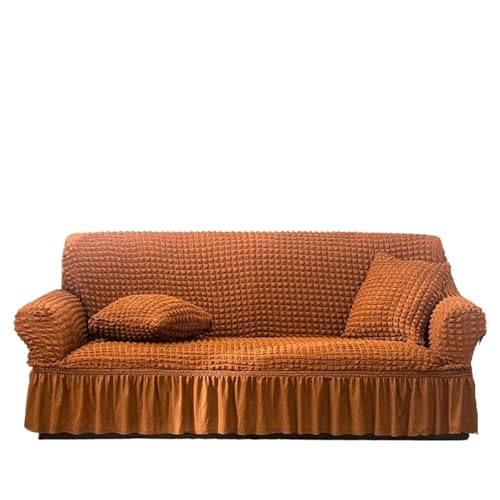 HYQOUKLR Sofabezug L-Form, Vatertagsgeschenk, Sofa-Stuhlbezug mit Rock for 1 2 3 4 Sitze(15,190X230cm) von HYQOUKLR