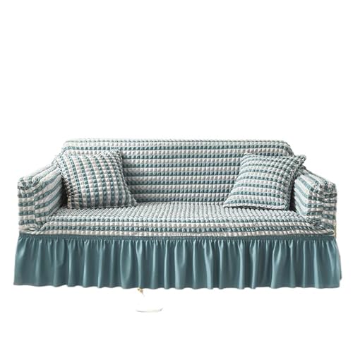 HYQOUKLR Sofabezug L-Form, Vatertagsgeschenk, Sofa-Stuhlbezug mit Rock for 1 2 3 4 Sitze(4,190X230cm) von HYQOUKLR