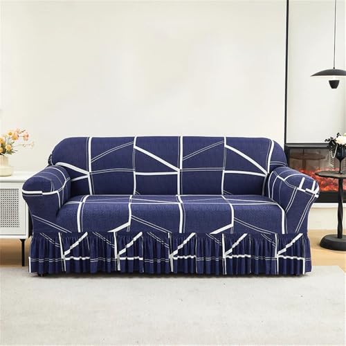 HYQOUKLR Sofabezug L-Form, Vatertagsgeschenk, Sofarockbezug for 1 bis 4 Sitze, Mehrfarbig, mehrere Größen(Color 13,M) von HYQOUKLR