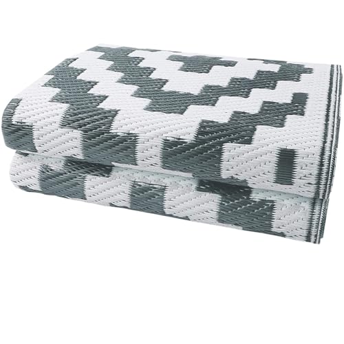 HYQOUKLR Teppich für draußen, Leicht zu reinigende Wendeteppiche, multifunktionale Wohnmobil-Bodenmatte for Gartenarbeit, Camping(120x180cm(4x6ft)) von HYQOUKLR
