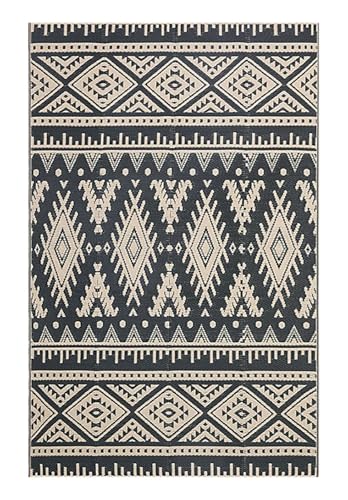 HYQOUKLR Teppich für draußen, Outdoor-Teppiche for Terrasse, Camp, Picknick, Balkon, for Gartenarbeit, Camping(Black Beige,6X9inch(180x270cm)) von HYQOUKLR