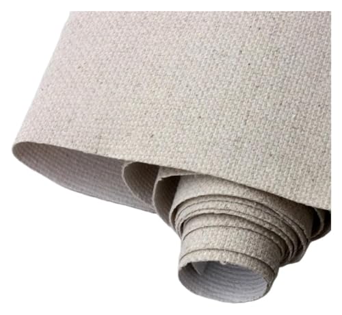 HYQOUKLR Toile en lin mélangé apprêtée, 10 m superbreites Malerleinwand-Tuch aus Leinenmischung for Ölgemälde(98cm X 10m) von HYQOUKLR