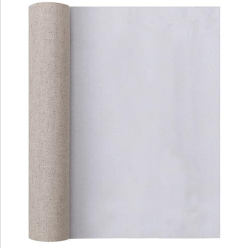 HYQOUKLR Toile en lin mélangé apprêtée, Malschicht Ölgemälde Leinwand 1m Eine Rolle, 28/38/48/58 Breite(Width 48cm) von HYQOUKLR