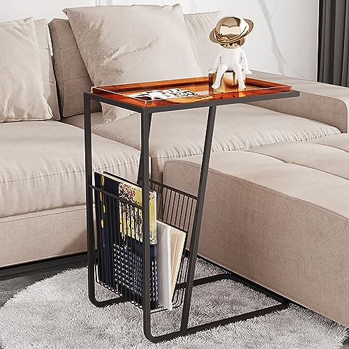 HYQOUKLR Transparenter Couchtisch, Beistelltisch, Acryl-Schreibtisch-Sofa-Beistelltisch(Svart) von HYQOUKLR