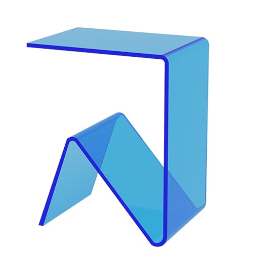HYQOUKLR Transparenter Couchtisch, Beistelltisch, Beistelltisch aus Acryl, Akzenttisch, ideal for jeden Raum(Blue) von HYQOUKLR