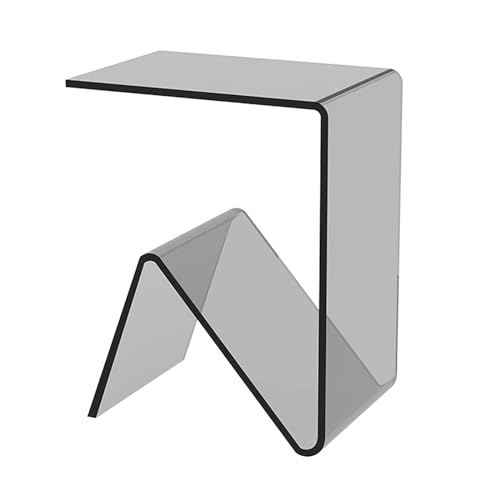 HYQOUKLR Transparenter Couchtisch, Beistelltisch, Beistelltisch aus Acryl, Akzenttisch, ideal for jeden Raum(Grå) von HYQOUKLR
