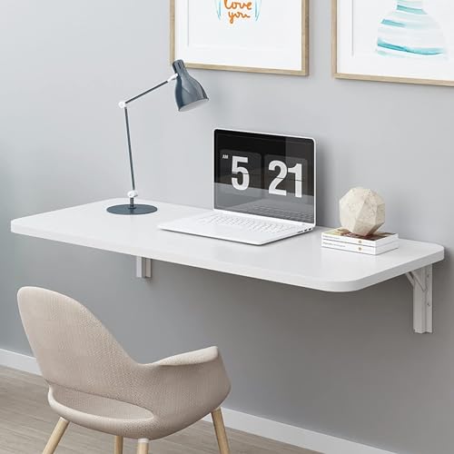 HYQOUKLR klappbarer wandtisch, wandmontierter Schreibtisch, Wandmontierter Klapptisch, Faltbarer Arbeitstisch for Home-Office-Küche(80 * 30Cm/31Inch*12Inch) von HYQOUKLR
