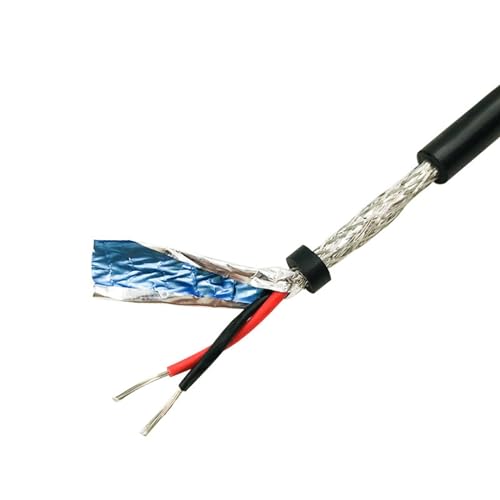 Kerne abgeschirmtes Kabel, Steuerkabel, 2-16-adriger, abgeschirmter Drahtkern aus reinem Kupfer, 26 24 22 20 18 AWG, PVC-ummantelter Steuerdraht-Verlängerungsstecker(2 cores 2 meter) von HYQOUKLR