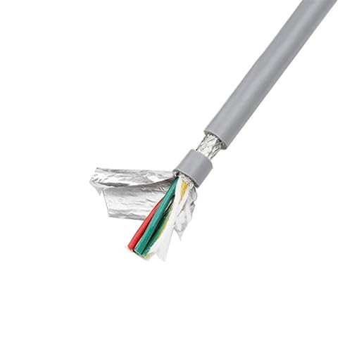 Kerne abgeschirmtes Kabel, Steuerkabel, 2–8 Adern, hitzebeständig, grau, PVC-isoliert, Verlängerungsstecker for Schleppleinenkabel(6cores) von HYQOUKLR