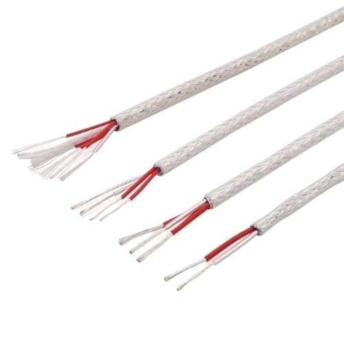 Kerne abgeschirmtes Kabel, Steuerkabel, 5 m 0,15 mm bis 0,5 mm Verstärker-Lautsprecher-Audiokabel, hochreines versilbertes, abgeschirmtes Kabel(2 Cores Square 0.35mm) von HYQOUKLR