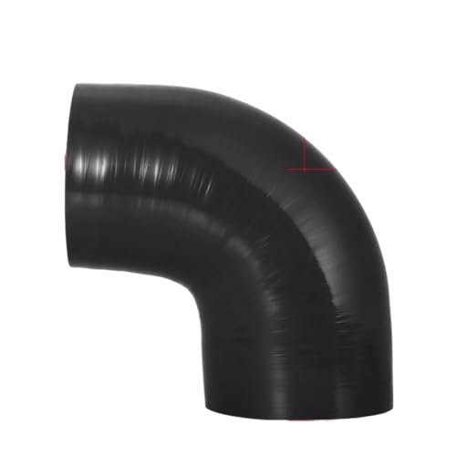 Kupplung Silikonschlauch,gerader Silikonschlauch, 90-Grad-Winkelstück Silikonschlauchanschluss 38-102 mm ID Multicolor for Turbo-Ansaugkühlerrohr(76mm Id Black) von HYQOUKLR