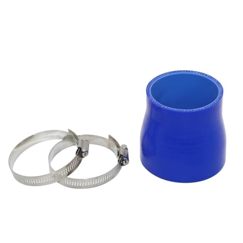 Kupplung Silikonschlauch,gerader Silikonschlauch, Luftfilter-Ansaugschlauch aus Silikon, Ladeluftkühler, Turbo-Rohrkupplung, mehrere Größen, blau(51MM-57MM) von HYQOUKLR
