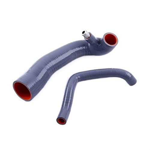 Kupplung Silikonschlauch,gerader Silikonschlauch, Silikon Ansaugschlauch Turbo Multicolor 2er Pack(Grey) von HYQOUKLR