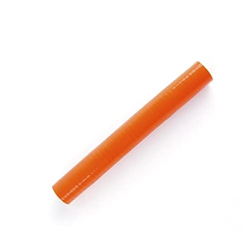Kupplung Silikonschlauch,gerader Silikonschlauch, Silikon Ansaugschlauch Turbo Multicolor 2er Pack(Orange) von HYQOUKLR