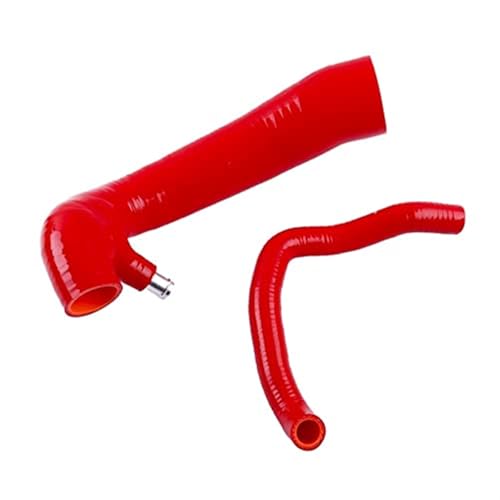 Kupplung Silikonschlauch,gerader Silikonschlauch, Silikon Ansaugschlauch Turbo Multicolor 2er Pack(Red) von HYQOUKLR
