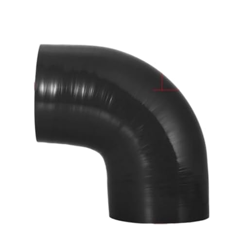 Kupplung Silikonschlauch,gerader Silikonschlauch, Silikon-Kniestückschlauch for Auto-Turbo-Ansaugung, 90 Grad, for Ladeluftkühler, mehrere Größen, mehrfarbig(‎76mm Id Black) von HYQOUKLR