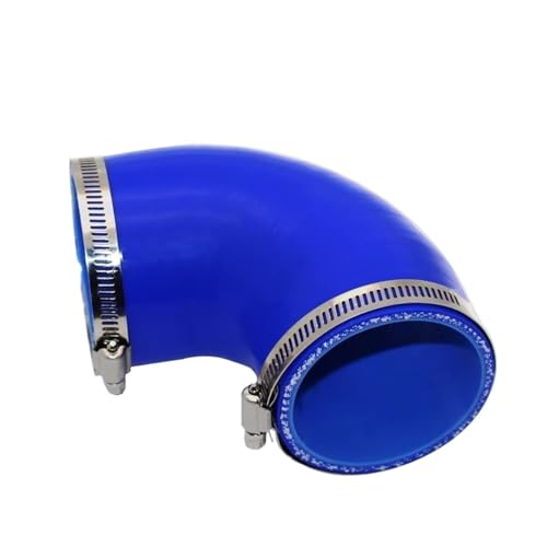 Kupplung Silikonschlauch,gerader Silikonschlauch, Universal Auto Turbo Ladeluftkühler Ansaugrohr 90 Grad Silikon Anschluss Blau Multi Größen(51MM) von HYQOUKLR